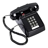 Jugutyeg Kabelgebundenes Tischtelefon mit Metallfuß für Zuhause Und Hotel, Größe 13 X 22,2 X 11,5 cm, Schwarz