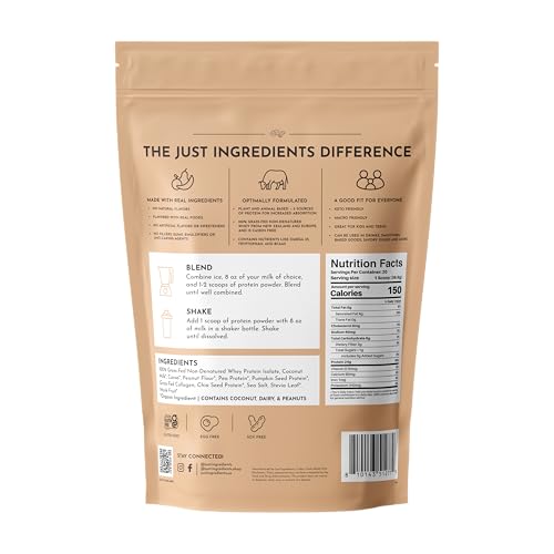 Image of Just Ingredients Creamy Peanut Butter Whey Protein Powder, 25.92 OZ