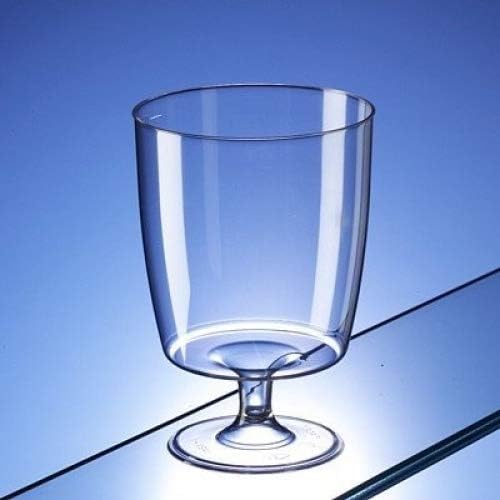 100 Disposable Plastic Wine Glasses 230ml - Suitable for Mulled Wine
