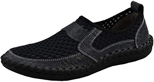 Forucreate Men's Slip-On Water Shoes Casual Outdoor Mesh Walking Shoes(Black 42)