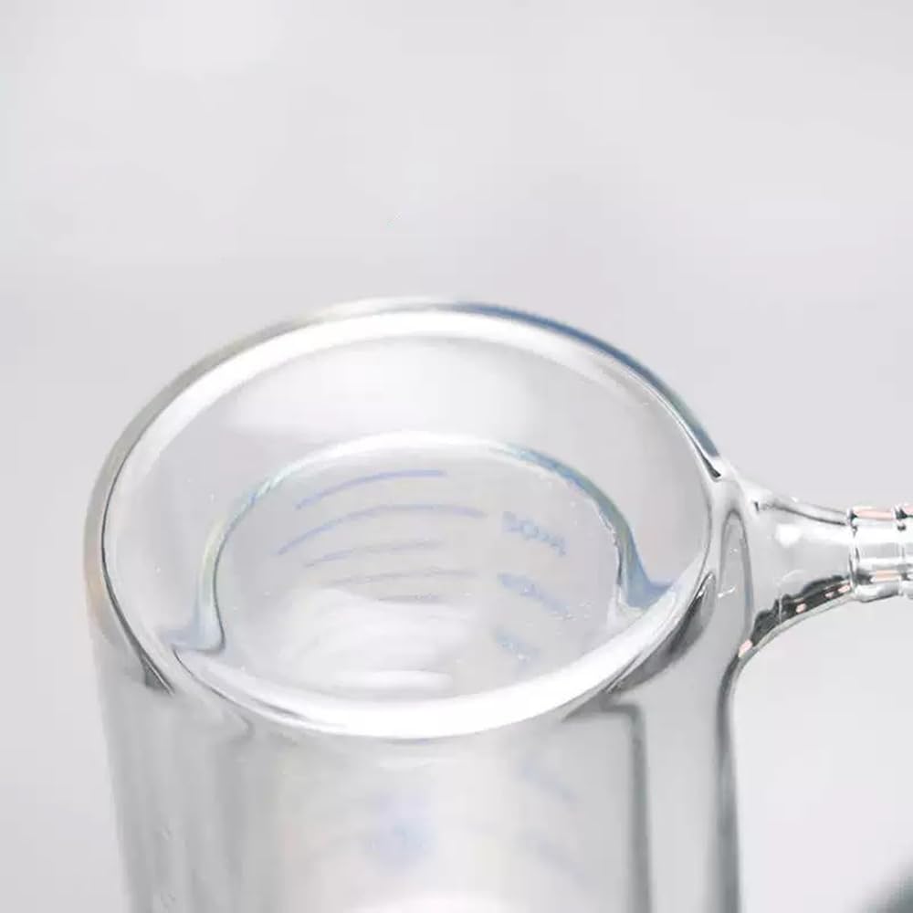 Reaktor fotokatalityczny o wysokiej zawartości szkła borokrzemianowego Dwuwarstwowa zlewka płaszczowa - 1 szt. Zlewka laboratoryjna o grubych ściankach ze skalą(100ml)