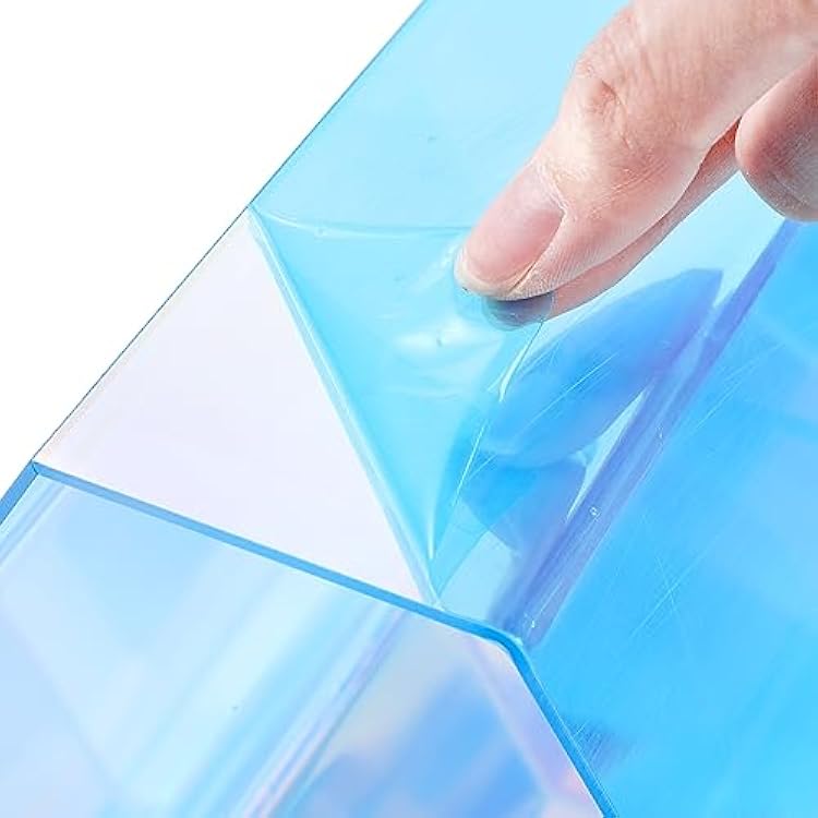 Jetec 12 Pcs Acrylic Display Risers Hexagonal Jewelry Display Stands Perfume Jewelry Showcase Acrylic Jewelry Display Organizer for Collectible Figures Jewelry Display, 6 Sizes (Rainbow Color)
