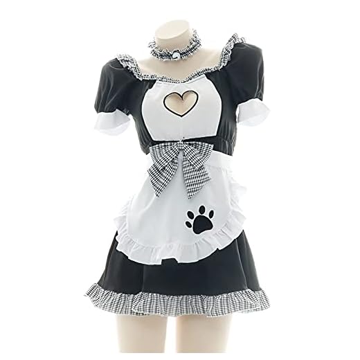 anime söt loli cosplay klänning kvinnlig tjänare klänning sexig hemtjänst pyjamas set