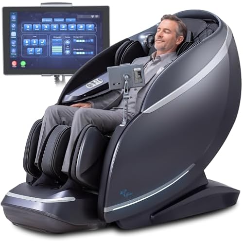 Alfine A688 4D&3D Duel Core Massage Chair, Full Body Yoga Stretch, Black