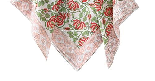 Image of Ravaiyaa - Attitude is everything Sanganer Hand Block Printed Scarves Pure Cotton Scarf Square Hijab Dupatta 40 inch X 40 inch Inch