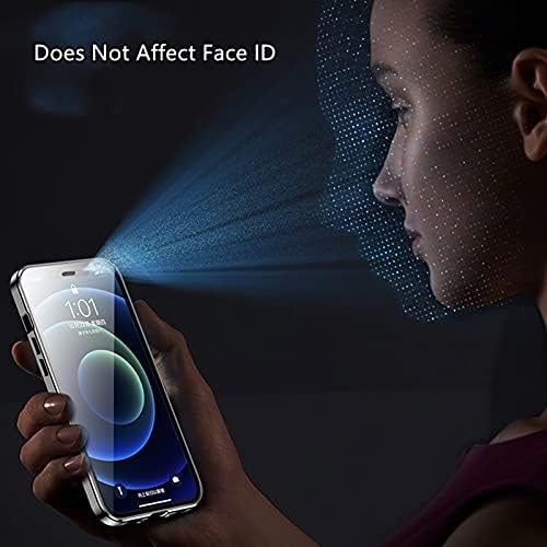 Jonwelsy Case for iPhone 11 Pro Max, 360 Degree Double-sided Protection Compatible with Magsafe Magnetic Adsorption Metal Bumper Front Tempered Glass Back Frosted PC Cover for 11 Pro Max 6.5" (Blue)
