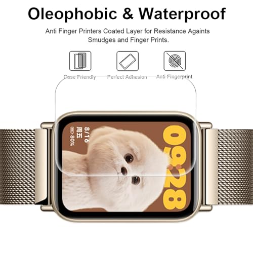 GIOPUEY Protection Écran pour Xiaomi Band 10 Pro, [6 Packs] Ultra-Mince et Doux TPU écran Protecteur [Anti-Rayures] [Anti-Bulle] Ultra-Mince Film - Transparent – vue 3