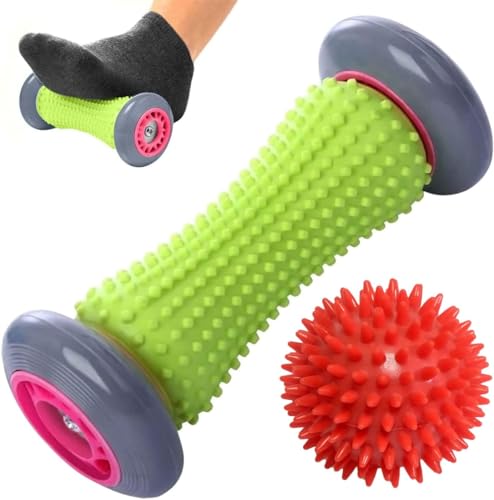 ROMIX Rodillo de Masaje de Pies, Ergonómico Masajeadores de Pies para Fascitis Plantar...
