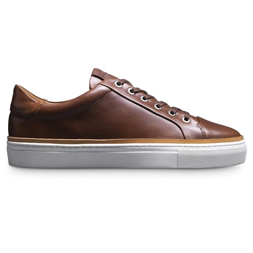 Allen Edmonds Mens Flynn Lace Up Sneaker Sneaker Cognac Leather 7 D by Allen Edmonds - Image 5