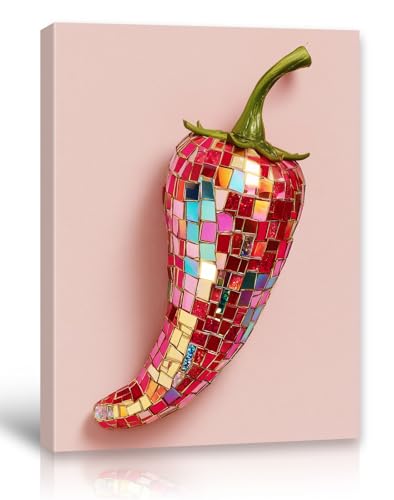 Namoset Kitchen Trendy Wall Decor, Modern Funky Disco Canvas Print Painting