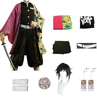 KHHK Anime Demon Kimetsu Tomioka Giyuu Disfraces de cosplay