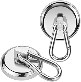 Wukong 2 Pack Magnetic Hooks,27.2KG(60LBS) Neodymium Nagnets Strong Hooks,Super Strong Magnet Hooks,Magnetic Hooks Heavy Duty for Hanging, Kitchen, Garage, Bathroom and Office etc.