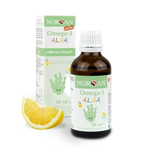 NORSAN Omega 3 ALGA Öl vegan 50ml - hochdosiertes Omega 3 vegan für Kinder 1.000mg pro Portion -Algenöl reich an DHA - Tagesdosis 2 ml ab 35 kg