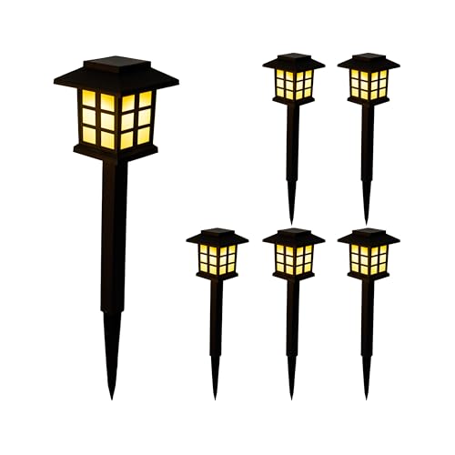 Liiisi 6 Unidades Mini Focos Led Exterior para Camino, Patio, Jardín, Villa, Maceta - Iluminación Decoracion Jardin Exterior, Energía Solar, Luz Solar Exterior