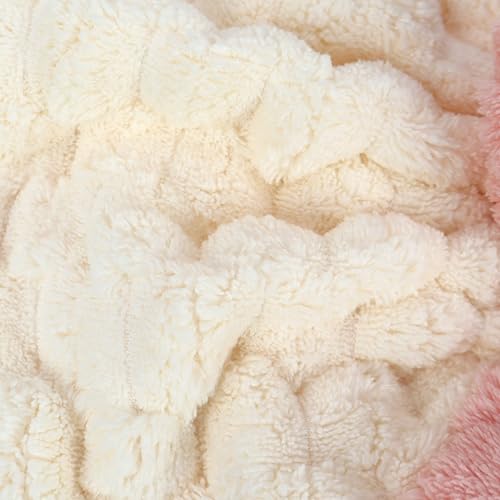 Image of NFI essentials Microfiber Hair Towel Cap Warp Super Absorbent Wet Hair Drying Head Turban, Pookie Bow Knot for Girls Salon Quick Dry Shower with Button for Women