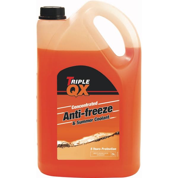 Triple QX5L Antifreeze Summer Coolant 5 Litre Orange Concentrated Long Life