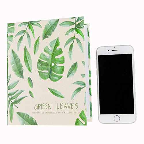 Wlc Photo Album 4X6 Inch,100 Pockets Picture,Green Leaves Natural Style Tree,Green #TOP4