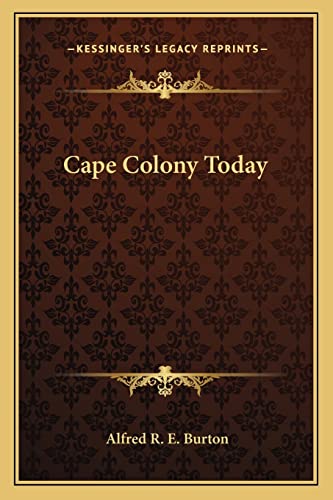 Cape Colony Today