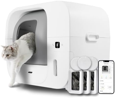CatGenie Whoosh Self-Cleaning Cat Litter Box-New — side view showing full product dimensions