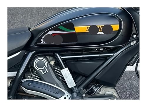 Protège réservoir moto Scrambler 800 anti-dérapant noir