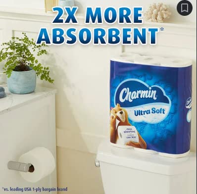 Image of Charmin Ultra Strong Toilet Paper - 18 Mega Plus Rolls