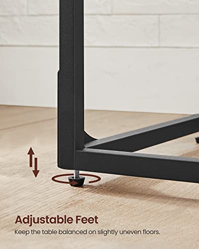 Vasagle C-Shaped End Table, Small Side Table For Couch, Sofa Table With Metal Frame For Living Room, Bedroom, Bedside, Greige And Black #TOP7