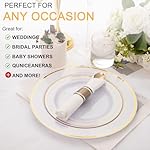400PCS Pre Rolled Gold Plastic Silverware Sets - Heavy Duty Gold Cutlery - Include 100 Pack Wrapped Disposable Utensils with Napkins for Parties, Dinners & Weddings - Image 5