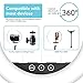 Foto&Tech 14 inch Ring Light Dimmable LED Selfie Ring Light with Telescopic Stand, 3 Phone Holders and Wireless Remote for Camera Smartphone Live Stream Video Make Up Vlog, Photography Lighting Ring