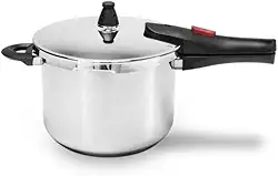 Brinox - Panela de Pressão Inox Ultra com Fundo Triplo 4L Ø20 cm - 4 Dispositivos de Segurança