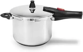 Brinox - Panela de Pressão Inox Ultra com Fundo Triplo 4L Ø20 cm - 4 Dispositivos de Segurança