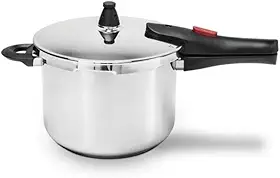 Brinox - Panela de Pressão Inox Ultra com Fundo Triplo 4L Ø20 cm - 4 Dispositivos de Segurança