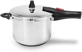 Brinox - Panela de Pressão Inox Ultra com Fundo Triplo 4L Ø20 cm - 4 Dispositivos de Segurança