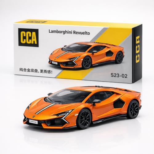 Image of Wizplex CCA Officially Licensed Lamborghini Revuelto 1:64 Scale Die Cast Metal Car - Collectible Alloy Supercar Model with Free-Rolling Wheels, Display Showpiece for Kids 3+ & Car Enthusiasts