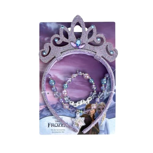 My sweety pop | Ensemble 3 Pièces Accessoires Reine des Neiges | Diadème Violet Collier et Bracelet | Déguisement Princesse Enfant 3 à 5 Ans | Idée Cadeau...