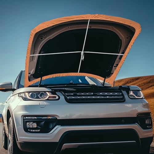 Image of Face Halloween Hood Cover for Truck Stretchable Engine Cover Can be Washed Hood Wraps Universal for Cars