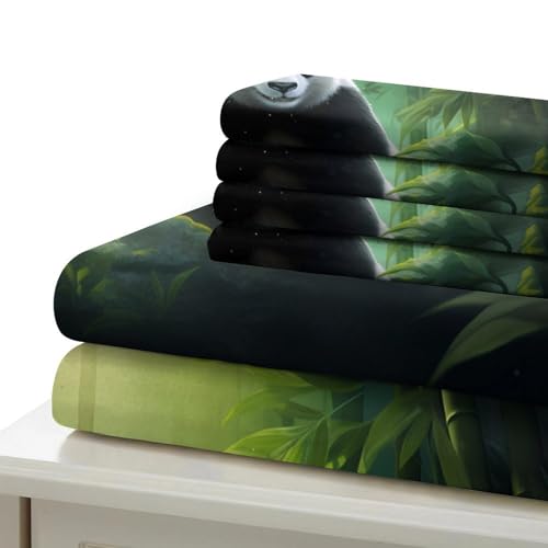Housse de couette pandas 140x200 microfibre douce pour lit single enfant - 7