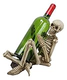 Ebros Gift Large Day of The Dead Grinning Horny Skeleton Humping Wine Bottle Holder Statue 10.25" Long As Halloween Macabre Ossuary Accent Decor Skulls and Skeletons Collection