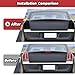 JeCar Smoked Tail Light Cover 3rd Third Brake Light Cover Trim Guards for 2011-2014 Chrysler 300/300C