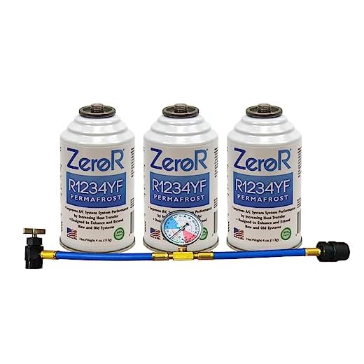 ZeroR® Permafrost for R1234YF Refrigerant AC Systems | Performance Booster | 3-4oz Cans + 12" Tap & Gauge