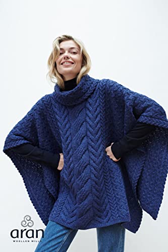 Supersoft Merino Wool Poncho with Cowl Neck3