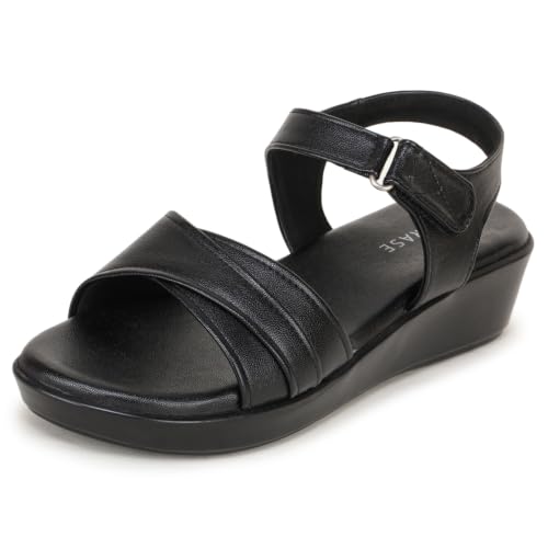Image of TRASE Stylish Wedges Heels Sandals For Women, Comfortable Heel, Ankle Straps