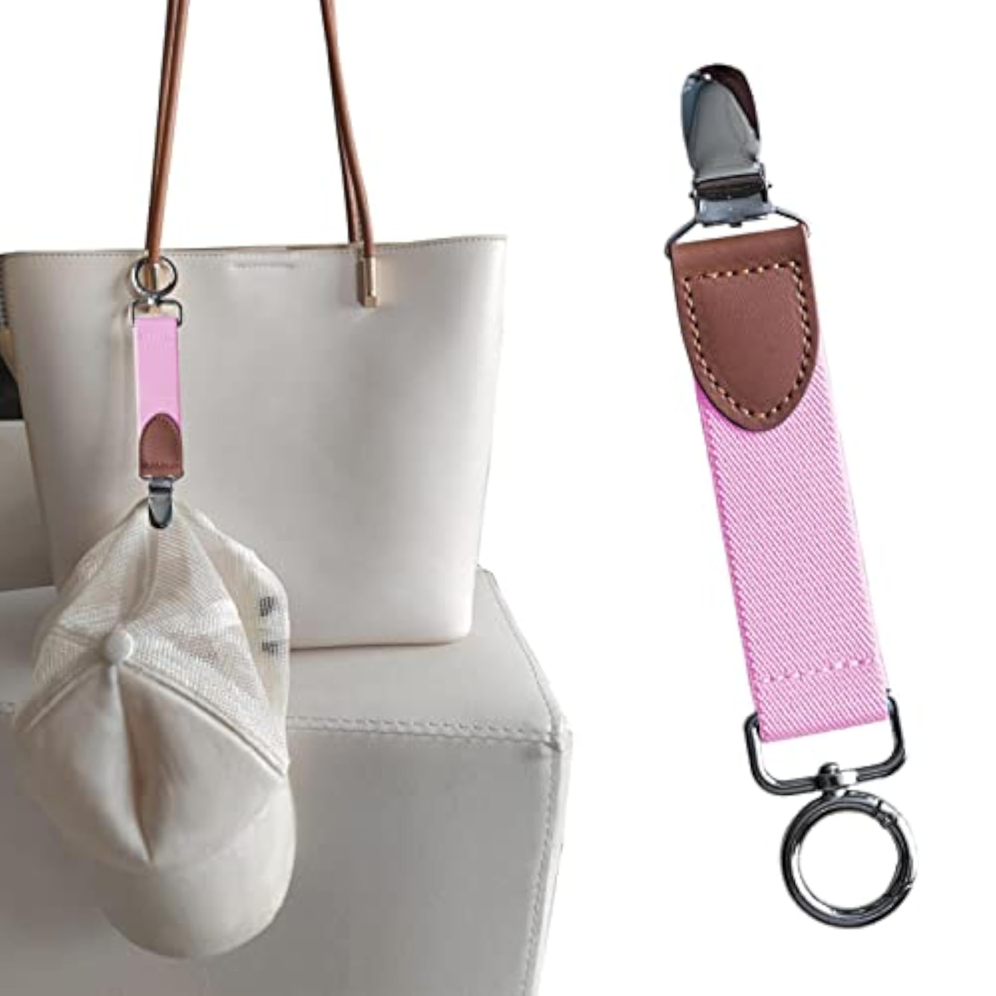 Portable Travel Hat Clip for Handbag, Backpack, Luggage, Pink