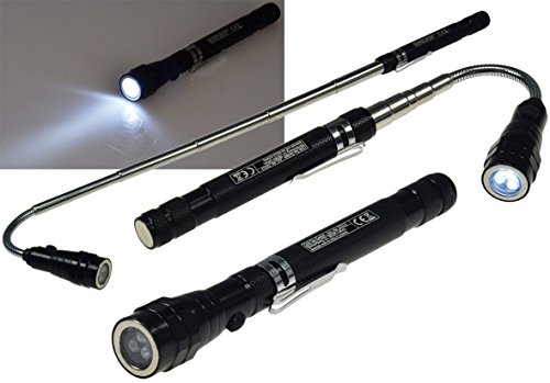 Magnetische inspectielamp met telescoopstang, gereedschap met magneethouder, led-verlichting, flexibele zwanenhals, 17… - Image 3