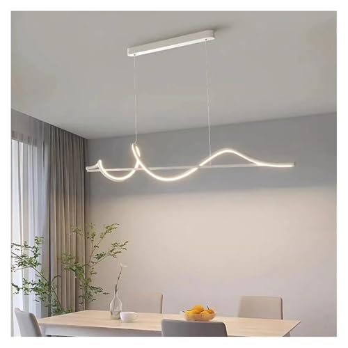 Suspensions LED modernes blanche L100cm pour éclairage de salon