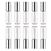 Yosoo 45Pcs Lip Gloss Tubes Empty Plastic Clear Lip Balm Bottle Container Silver Transparent 1.2ml Makeup Tool for Women