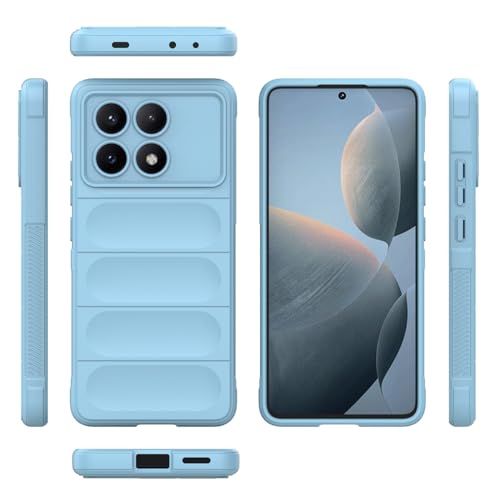 WOKEZ Telefonfodral för Xiaomi Poco X6 Pro - Ljusblå TPU Skydd