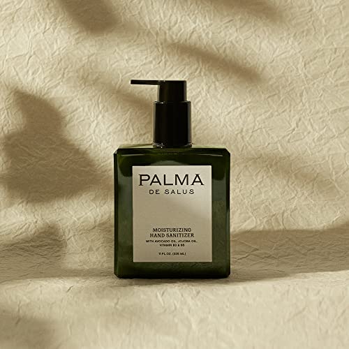 Palma de Salus 2-in-1 Home-size Moisturizing Hand Sanitizer & Hand Lotion | Avocado Oil, Jojoba Oil, Hyaluronic Acid, Centella Asiatica, Castor Oil | Neroli Scent | 70% Alcohol |11oz