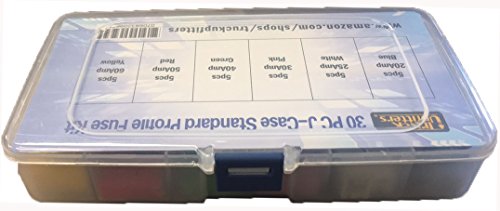 Truck Upfitters 30 pc Automotive TALL/STANDARD PROFILE JCASE Box Shaped Fuse Kit for foreign and domestic brands of Pickup Trucks, Cars and SUVs