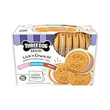 Three Dog Bakery Lick’n Crunch! Dessert Favorites Dog Treats Variety Pack, Crunchy Sandwich Dog Cookies with Churro, Blueberry Pie & Strawberry Shortcake Cream Fillings, 13 oz