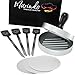 Produktbild Marindo Burgerpresse Aluminium | Ø 12cm | Burgerpresse, 4X Burgerspieße & 60 Blatt Trennpapier | Anti Haft Hamburgerpresse, Burger Pattie Presse, Patty Former, Burgerpresse Set